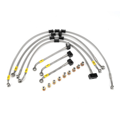 Yamaha YZF-R7 ABS 2022-2023 Flexible ABS Replacement Brake Lines HEL Stainless Steel Braided