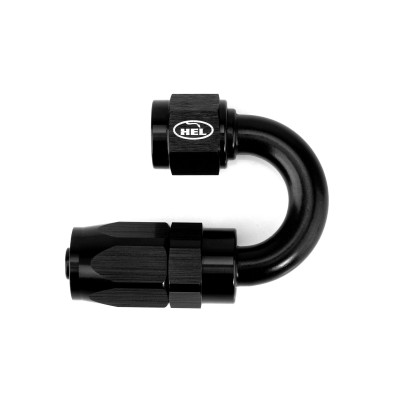 AN6 180 Degree Rubber Hose Fitting for Braided AN Rubber Lines